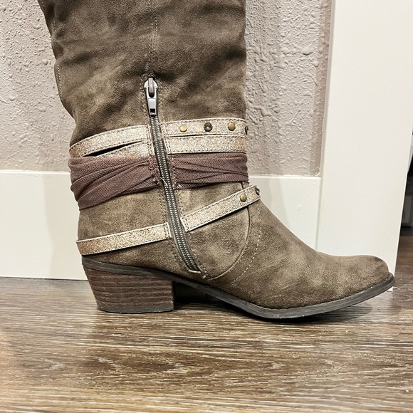 Not Rated taupe knee high boots - Picture 6 of 11